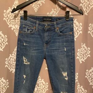 Lucky Brand Women's Classic Blue Ripped Jeans